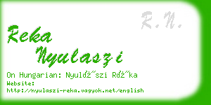 reka nyulaszi business card